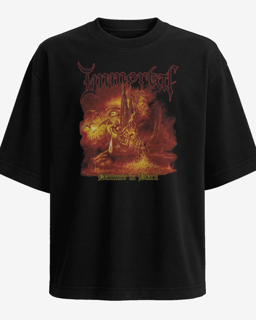 Polera Oversize Immortal Damned in Black