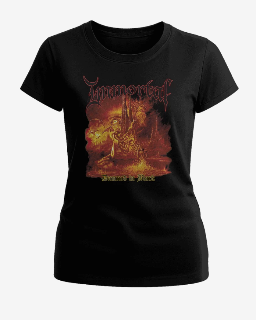 Polera de Mujer Negro de Immortal Damned in Black