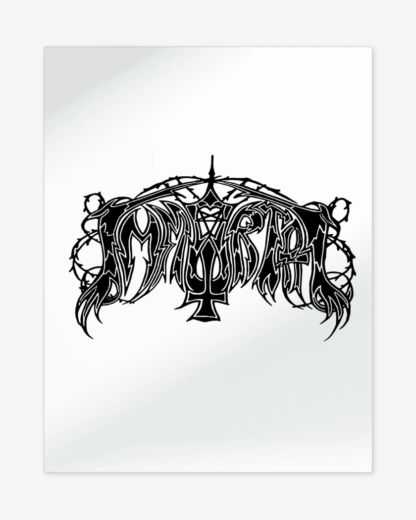 Print metalico Blanco de Immortal Logo I N