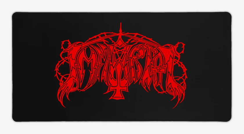 Mouse pad Gamer Negro de Immortal Logo Rojo
