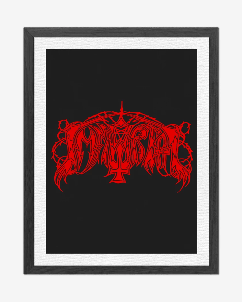 Cuadro decorativo Immortal Logo Rojo