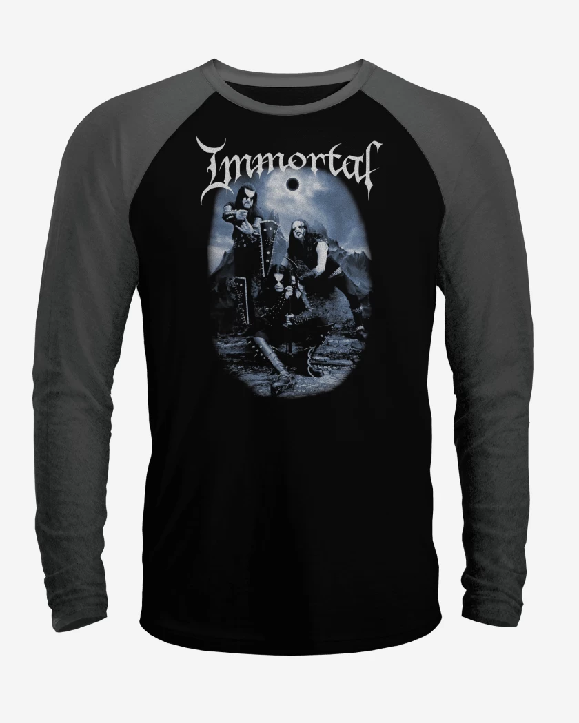 Polera Raglan Negro / Negro Heather de Immortal Band