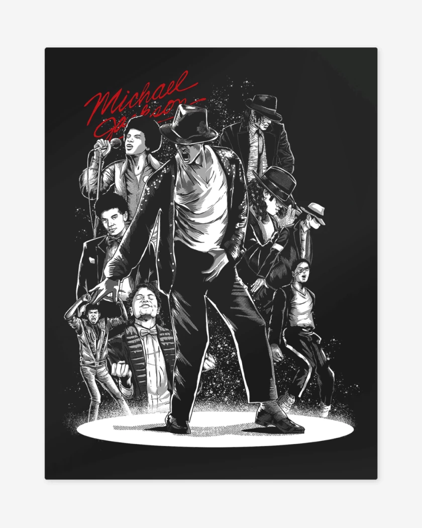 Print metalico Negro de Michael Jackson Hehe