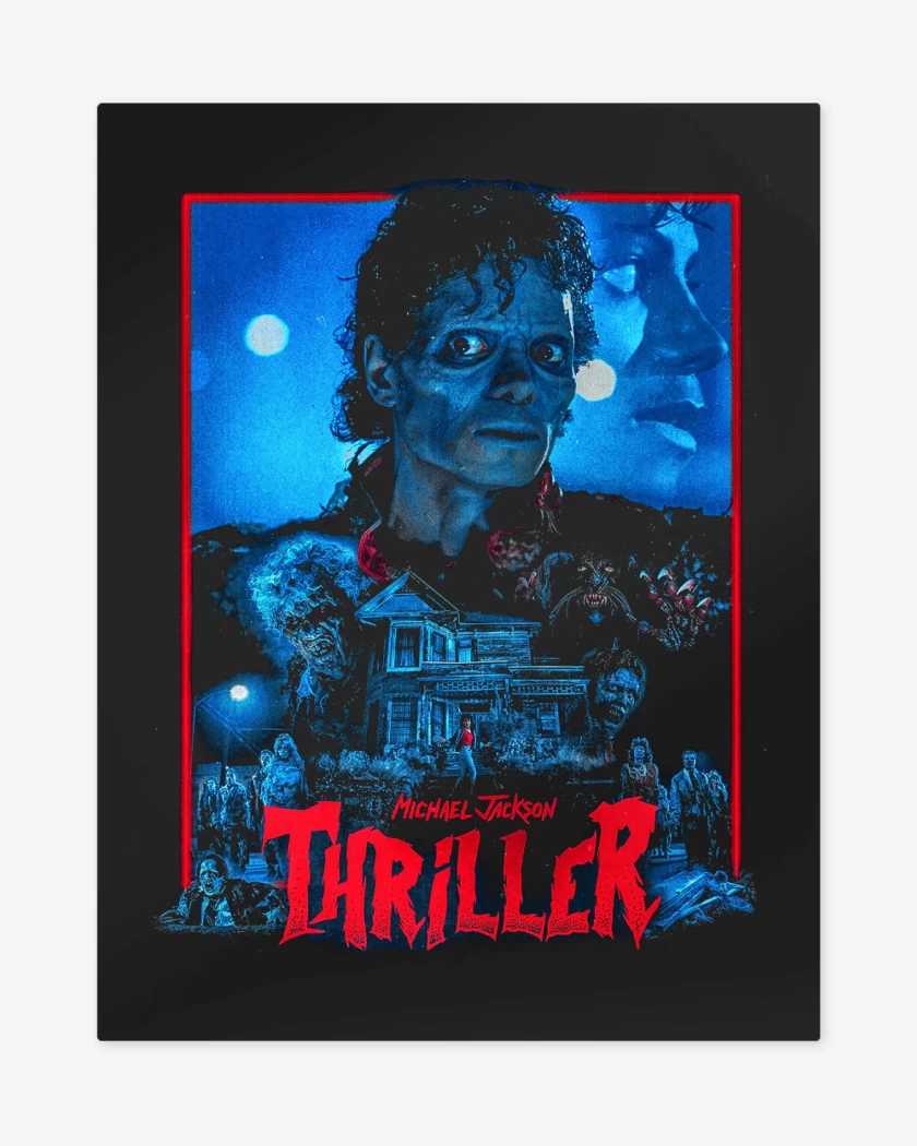 Print metalico Negro de Michael Jackson Thriller