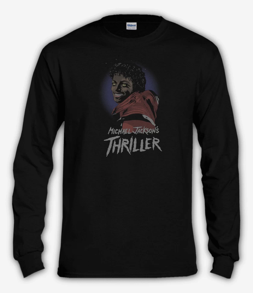 Polera manga larga Negro de MJ Thriller