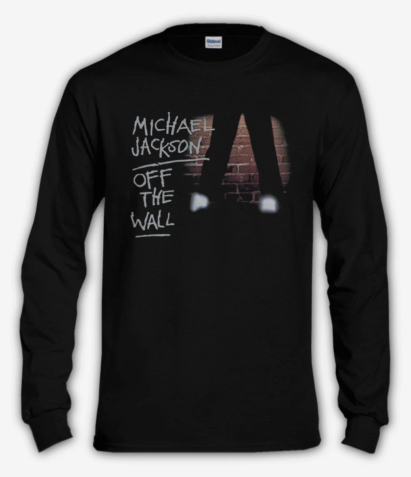 Polera manga larga Negro de Michael Jackson Off the Wall
