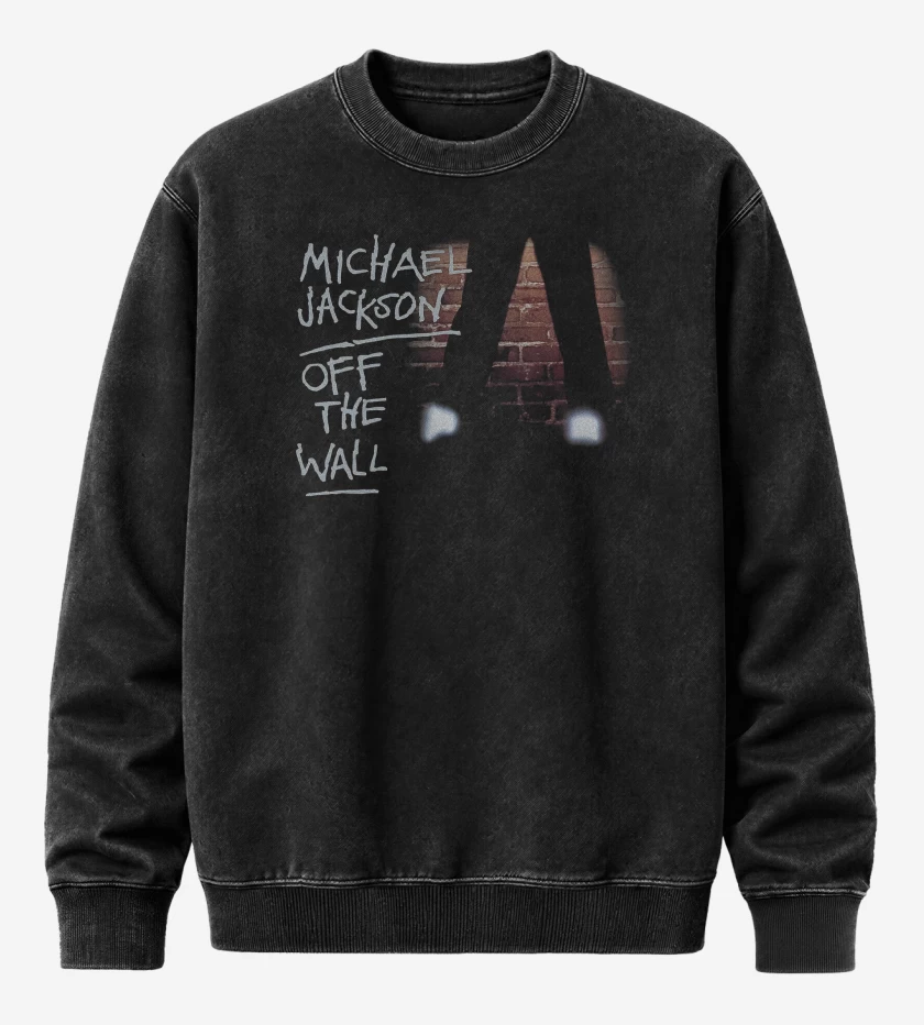 Poleron Polo Acid Wash Negro de Michael Jackson Off the Wall