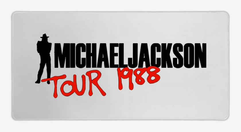 Mouse pad Gamer Blanco de Michael Jackson Tour 88