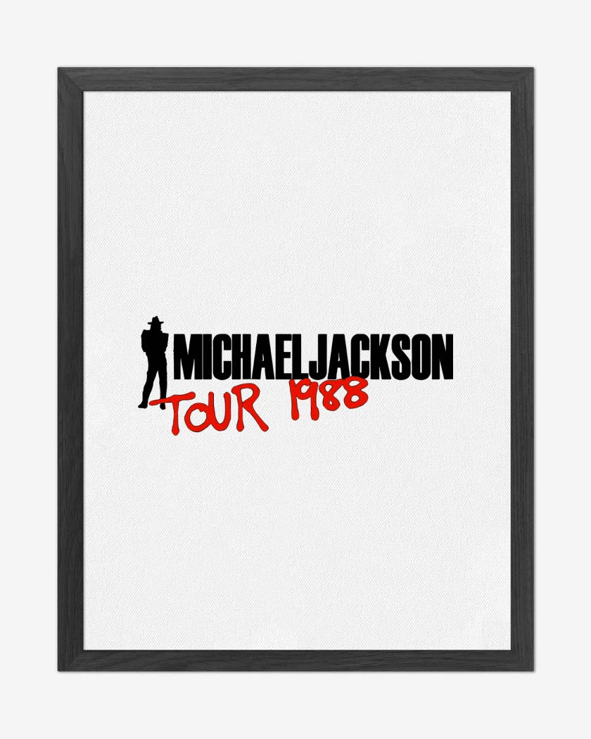 Cuadro decorativo Blanco de Michael Jackson Tour 88