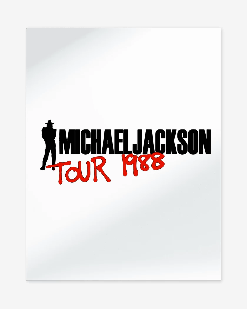 Print metalico Blanco de Michael Jackson Tour 88