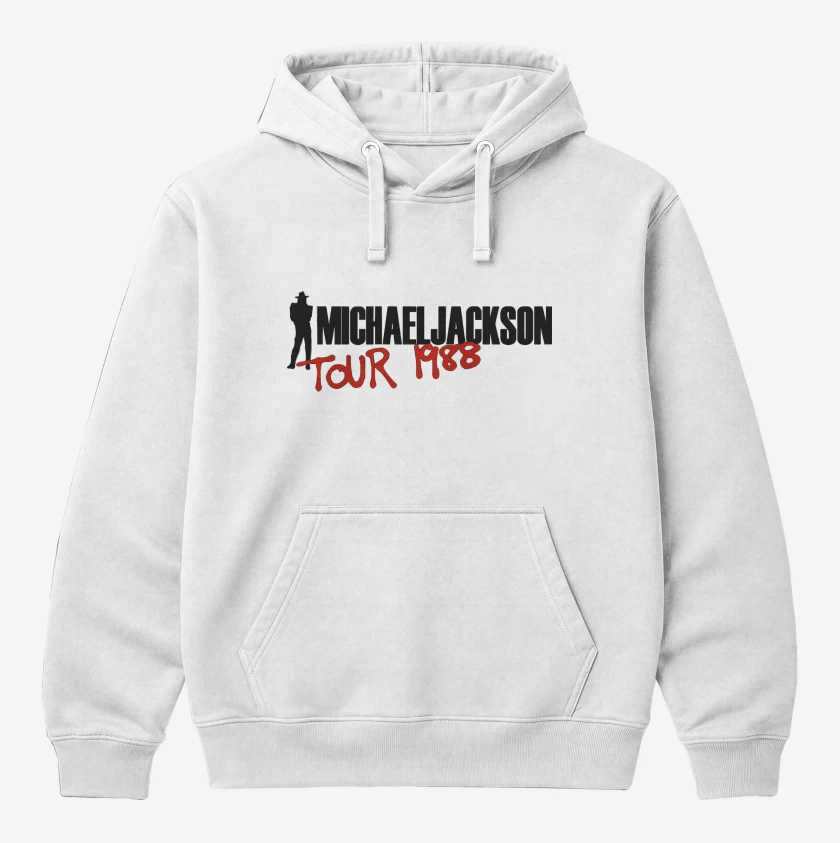 Polerón Canguro Blanco de Michael Jackson Tour 88