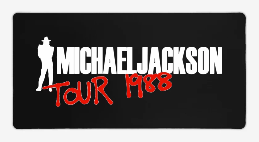 Mouse pad Gamer Negro de Michael Jackson Bad 88