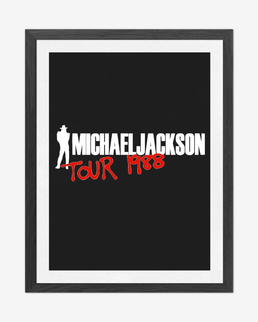 Cuadro decorativo Negro de Michael Jackson Bad 88