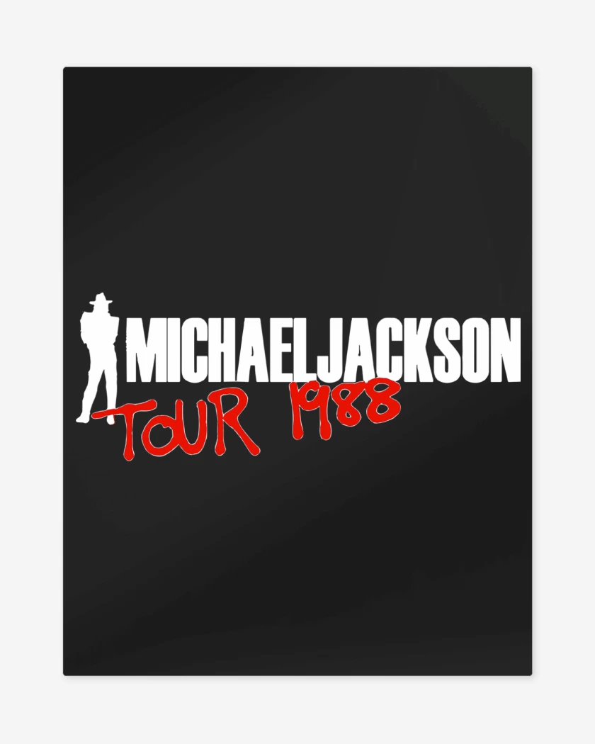 Print metalico Negro de Michael Jackson Bad 88