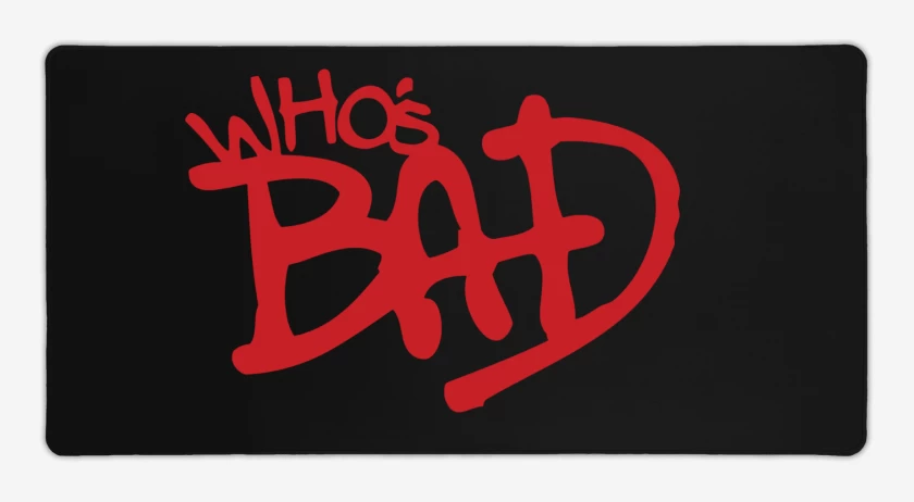 Mouse pad Gamer Negro de MJ Whos Bad