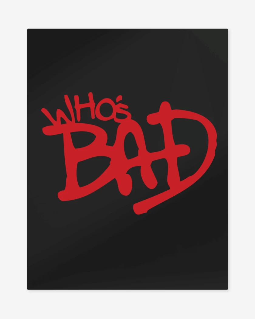 Print metalico Negro de MJ Whos Bad