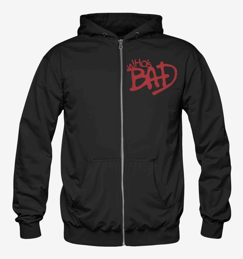Poleron Canguro con cierre MJ Whos Bad
