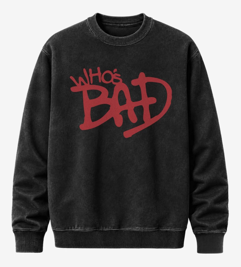 Poleron Polo Acid Wash Negro de MJ Whos Bad