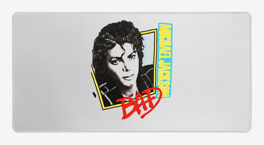 Mouse pad Gamer Blanco de Michael Jackson Retro Bad