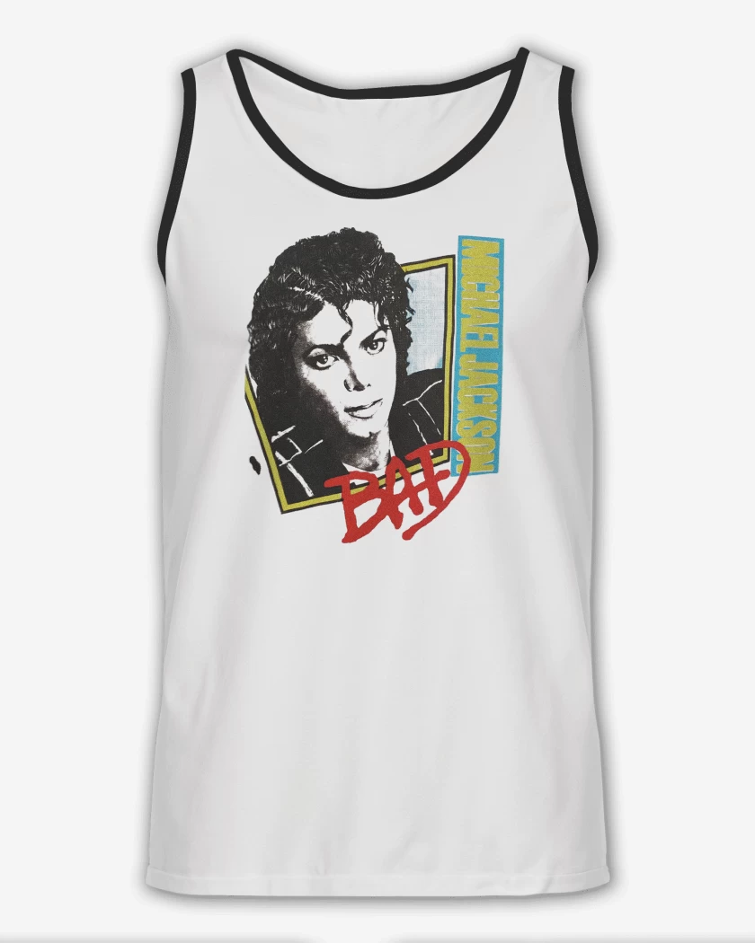 Sudadera Blanco de Michael Jackson Retro Bad