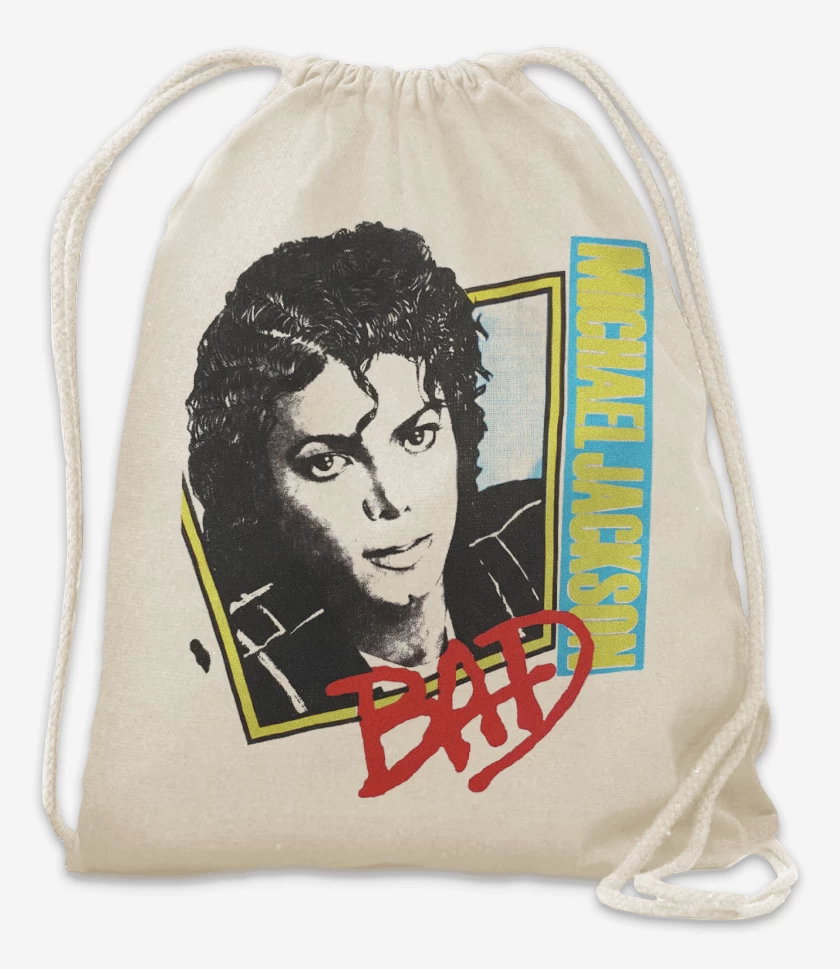 Mochila Blanco de Michael Jackson Retro Bad