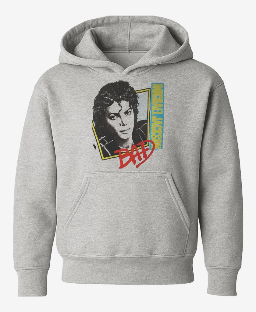 Poleron de niño Gris Melange de Michael Jackson Retro Bad