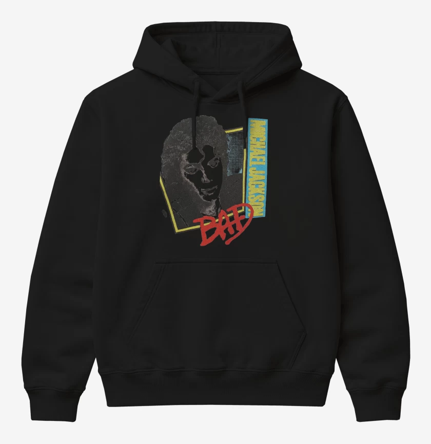 Poleron Canguro básico Negro de Michael Jackson Retro Bad