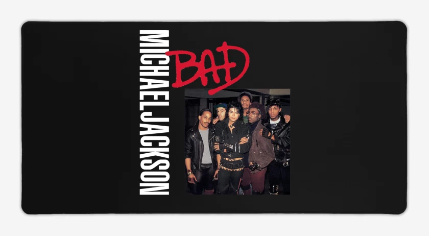 Mouse pad Gamer Negro de Bad Michael Jackson