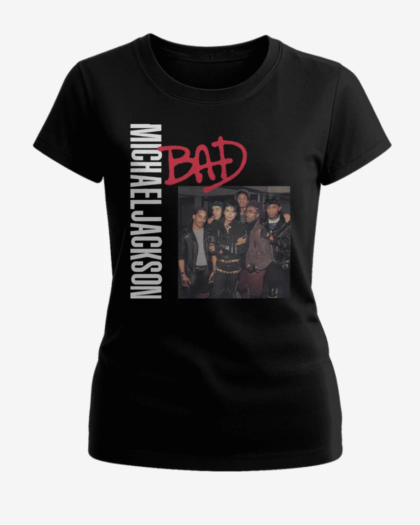 Polera de Mujer Negro de Bad Michael Jackson