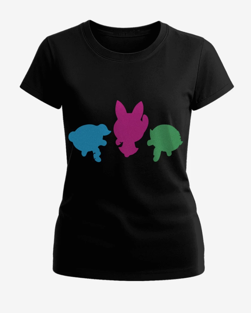 Polera de Mujer Negro de Chicas super poderosas
