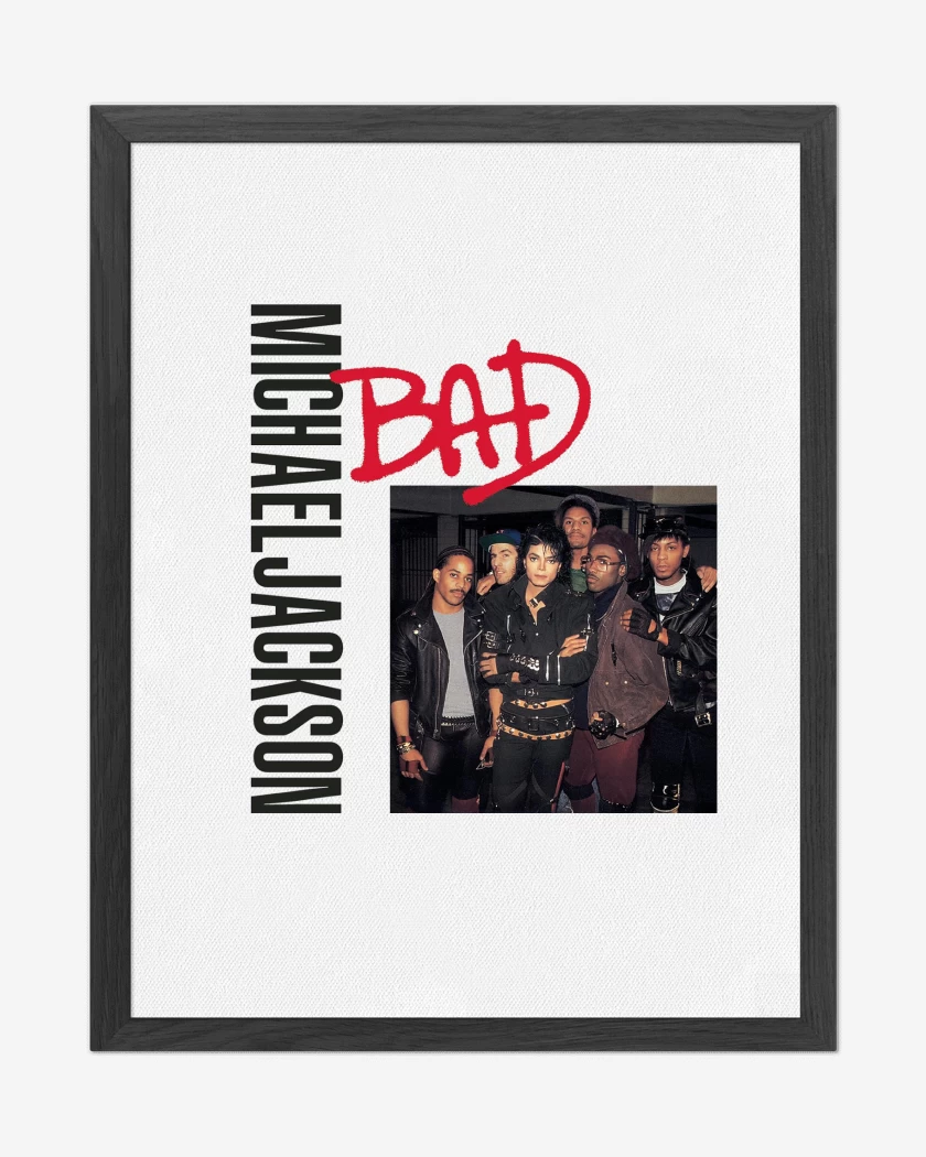 Cuadro decorativo Blanco de Bad Michael Jackson N