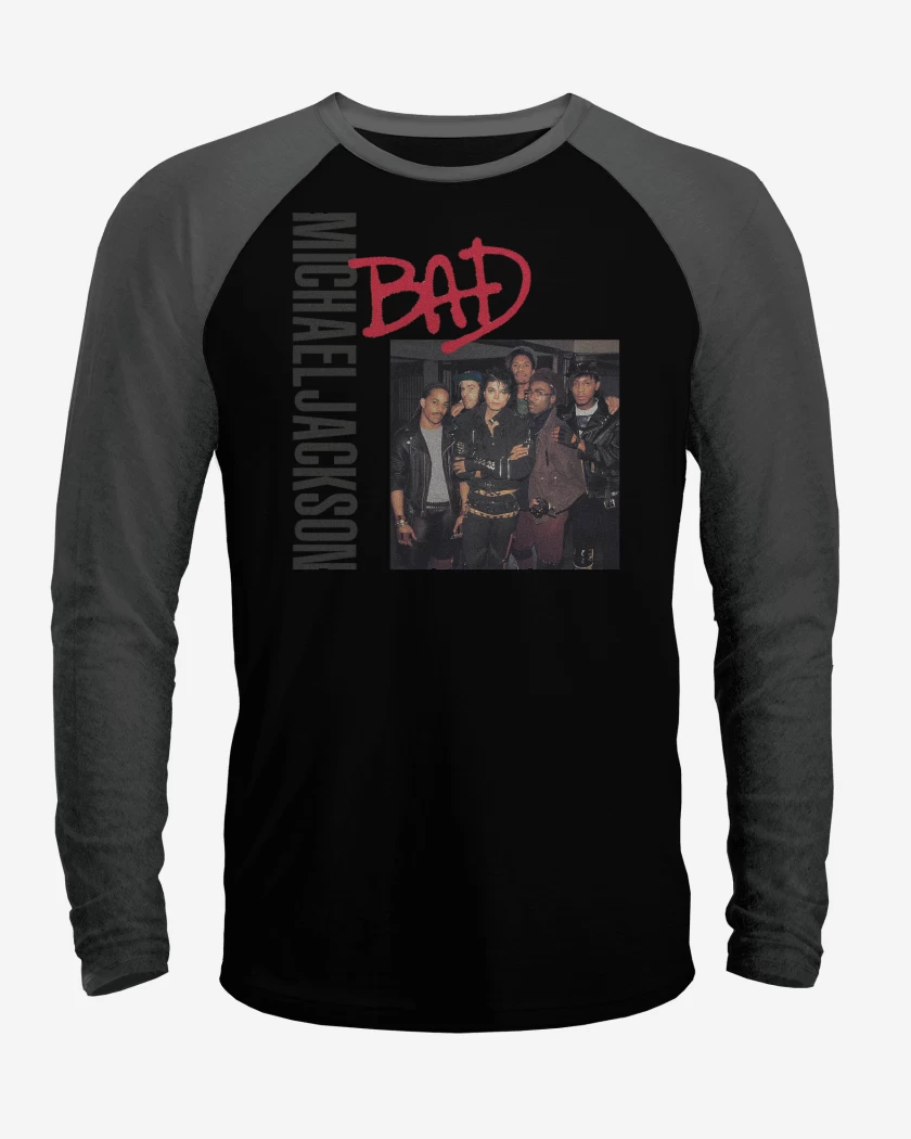 Polera Raglan Bad Michael Jackson N