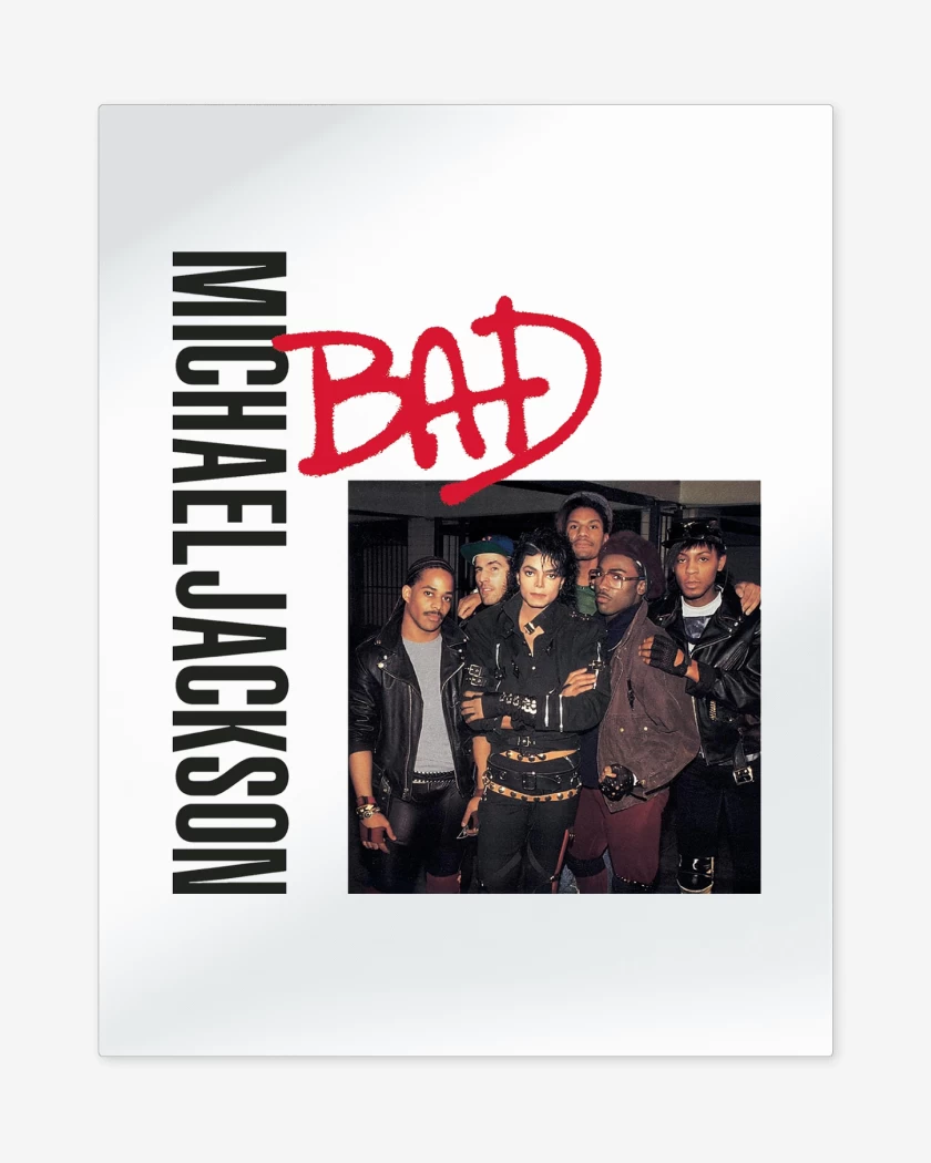 Print metalico Blanco de Bad Michael Jackson N