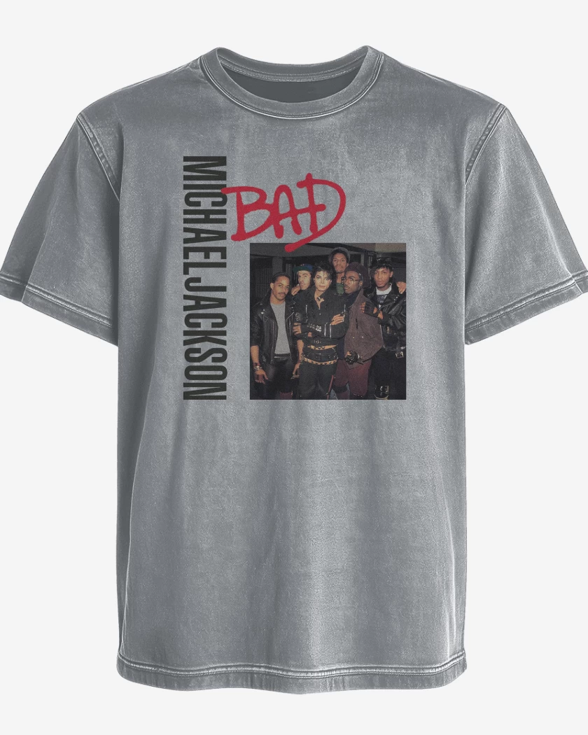 Polera desgastada Bad Michael Jackson N