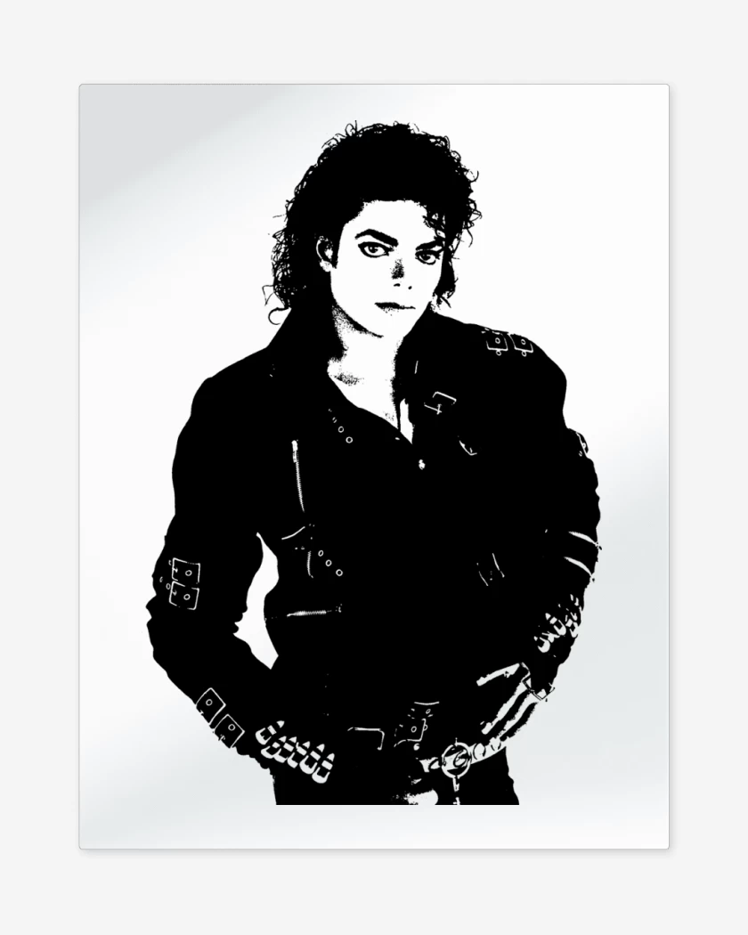 Print metalico Blanco de MJ BAD