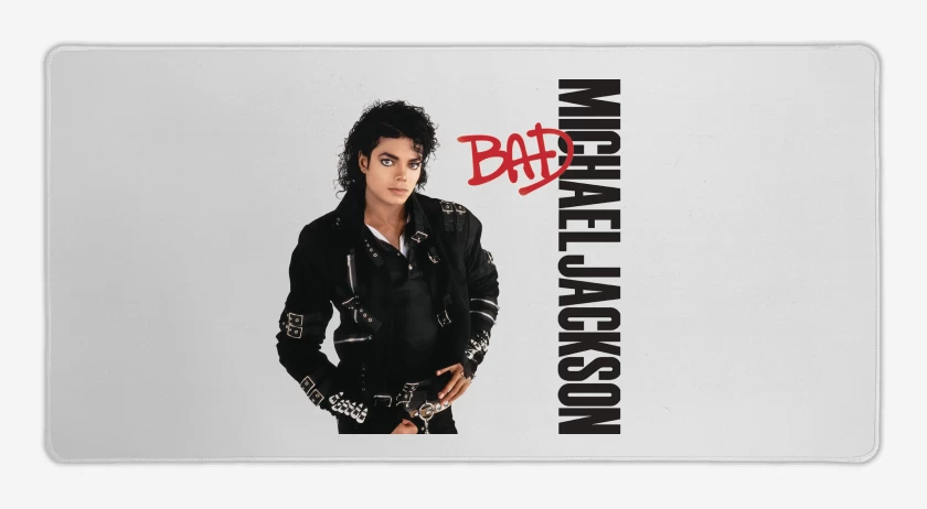 Mouse pad Gamer Blanco de Michael Jackson Bad