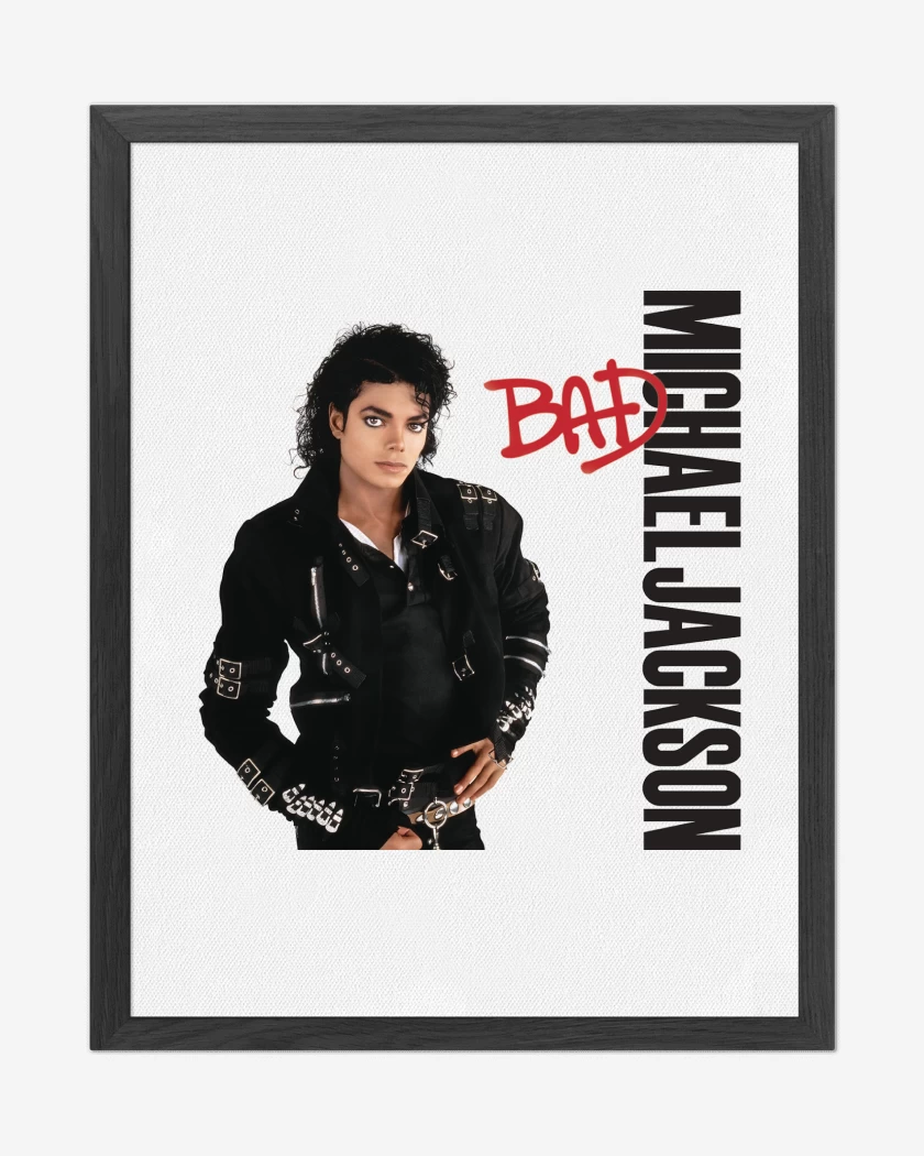 Cuadro decorativo Blanco de Michael Jackson Bad