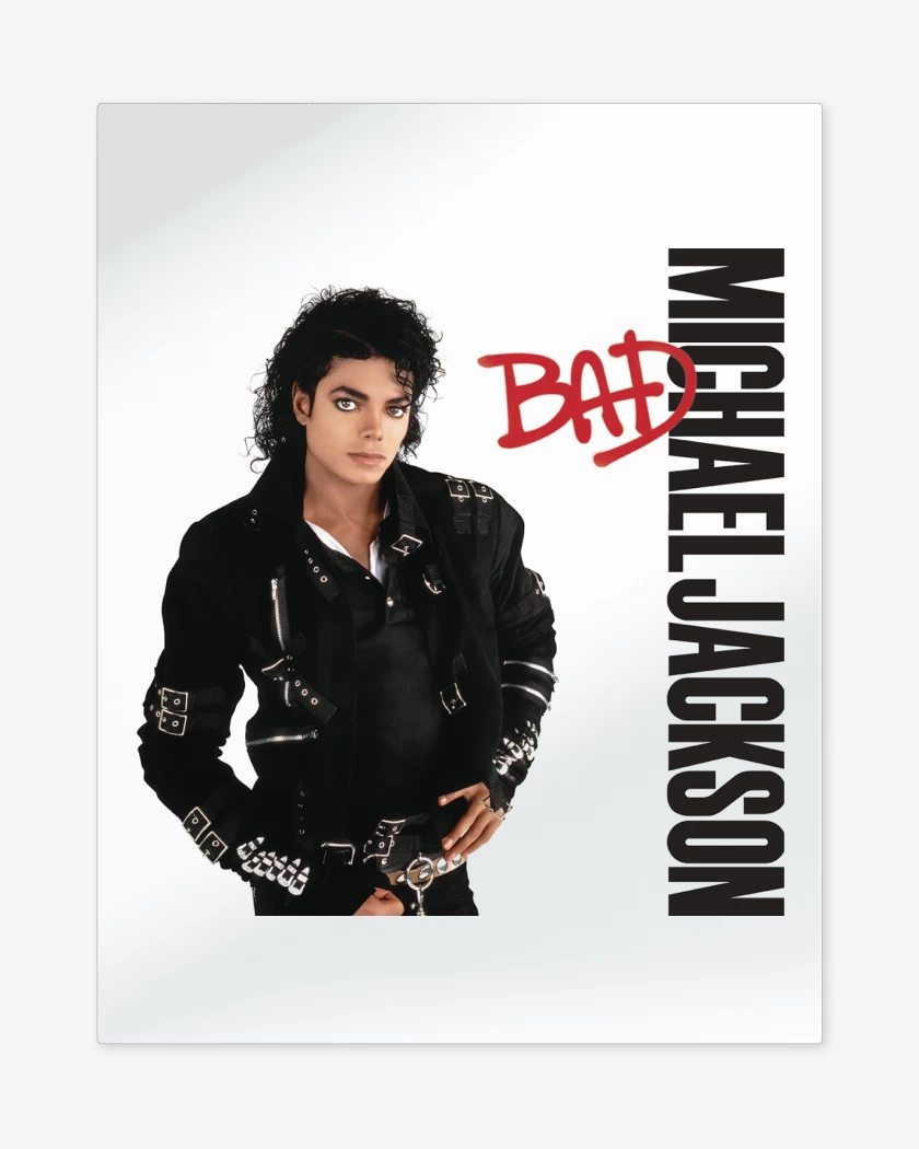 Print metalico Blanco de Michael Jackson Bad