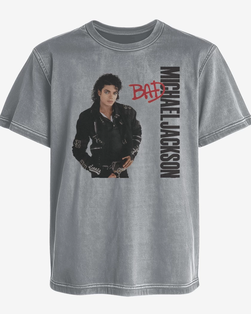 Polera desgastada Michael Jackson Bad