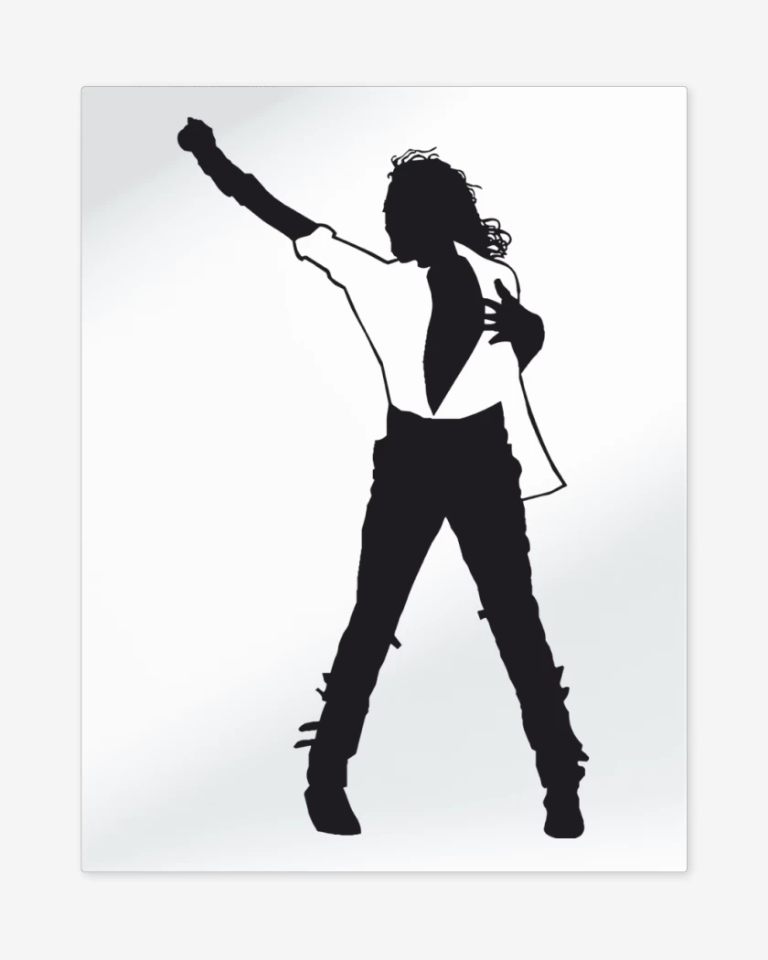 Print metalico Blanco de Michael Jackson Grito