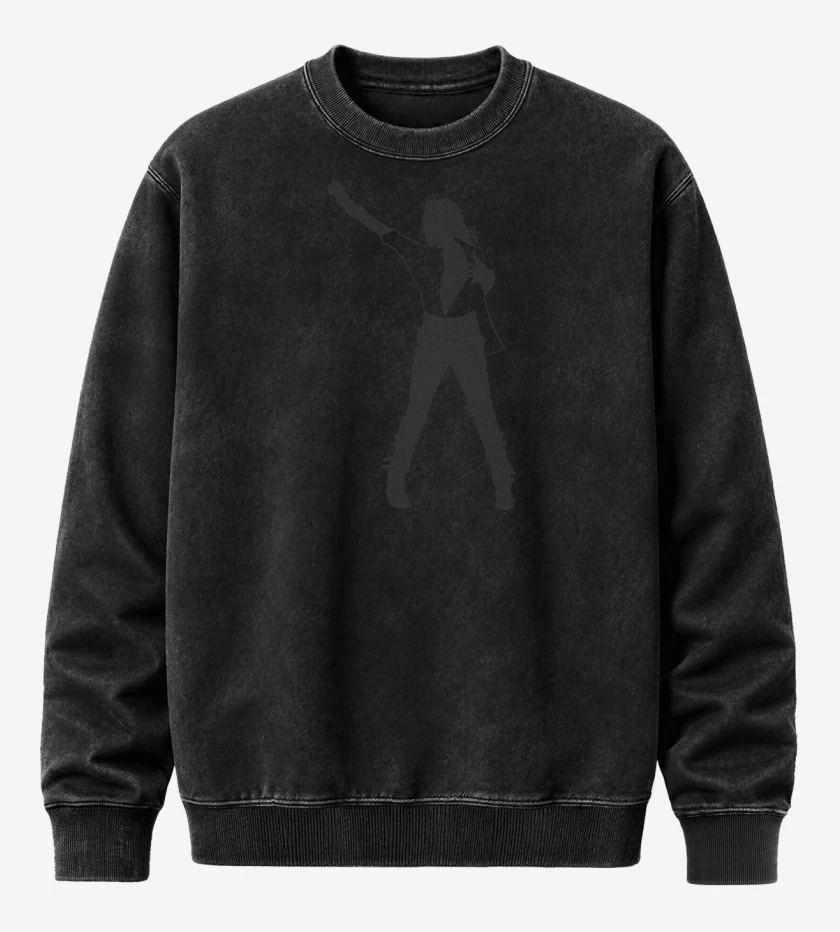 Poleron Polo Acid Wash Negro de Michael Jackson Grito