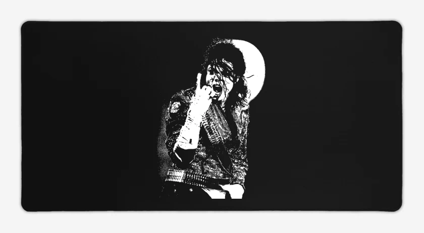 Mouse pad Gamer Negro de Michael Jackson Moon