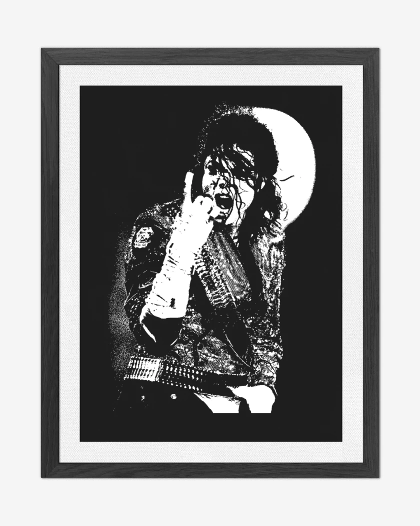 Cuadro decorativo Negro de Michael Jackson Moon