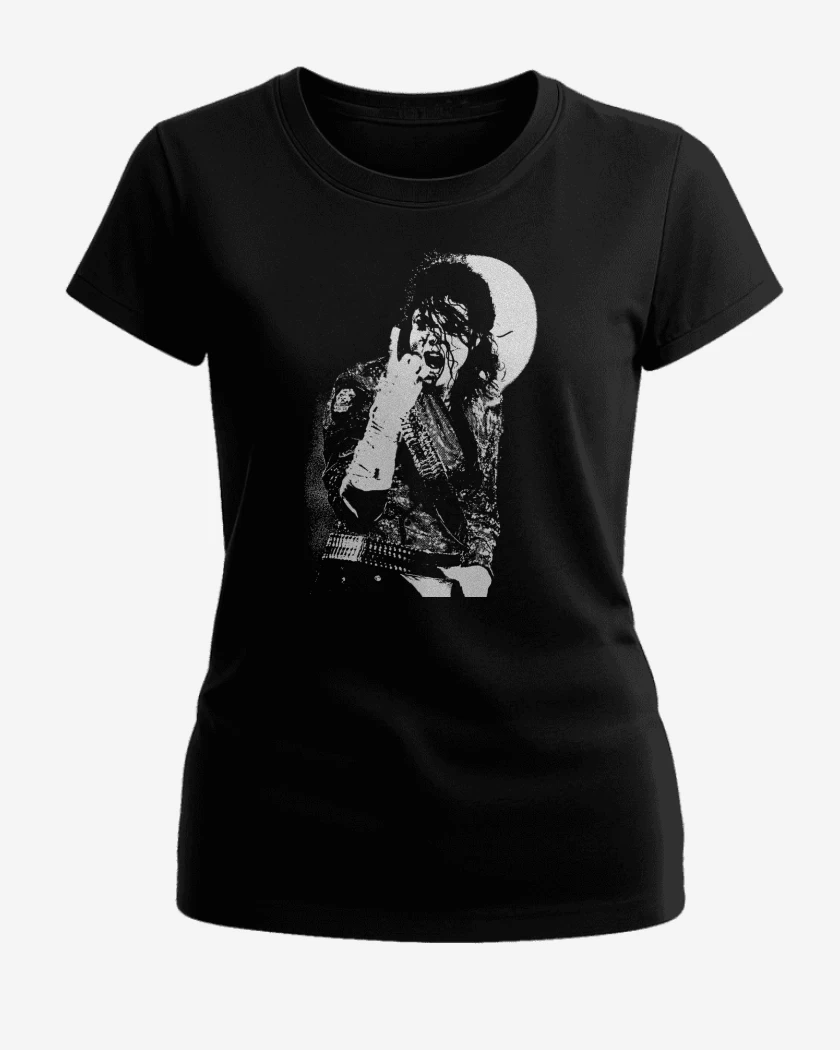Polera de Mujer Negro de Michael Jackson Moon