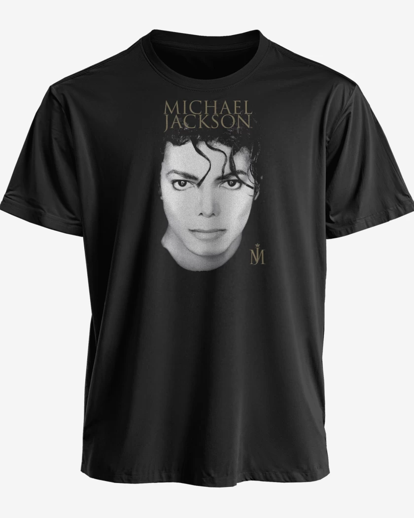 Polera premium Negro de Michael Jackson Face 