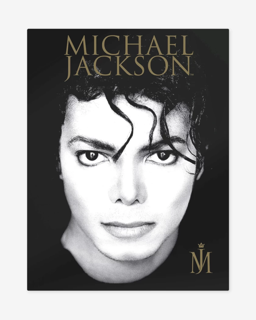 Print metalico Negro de Michael Jackson Face 