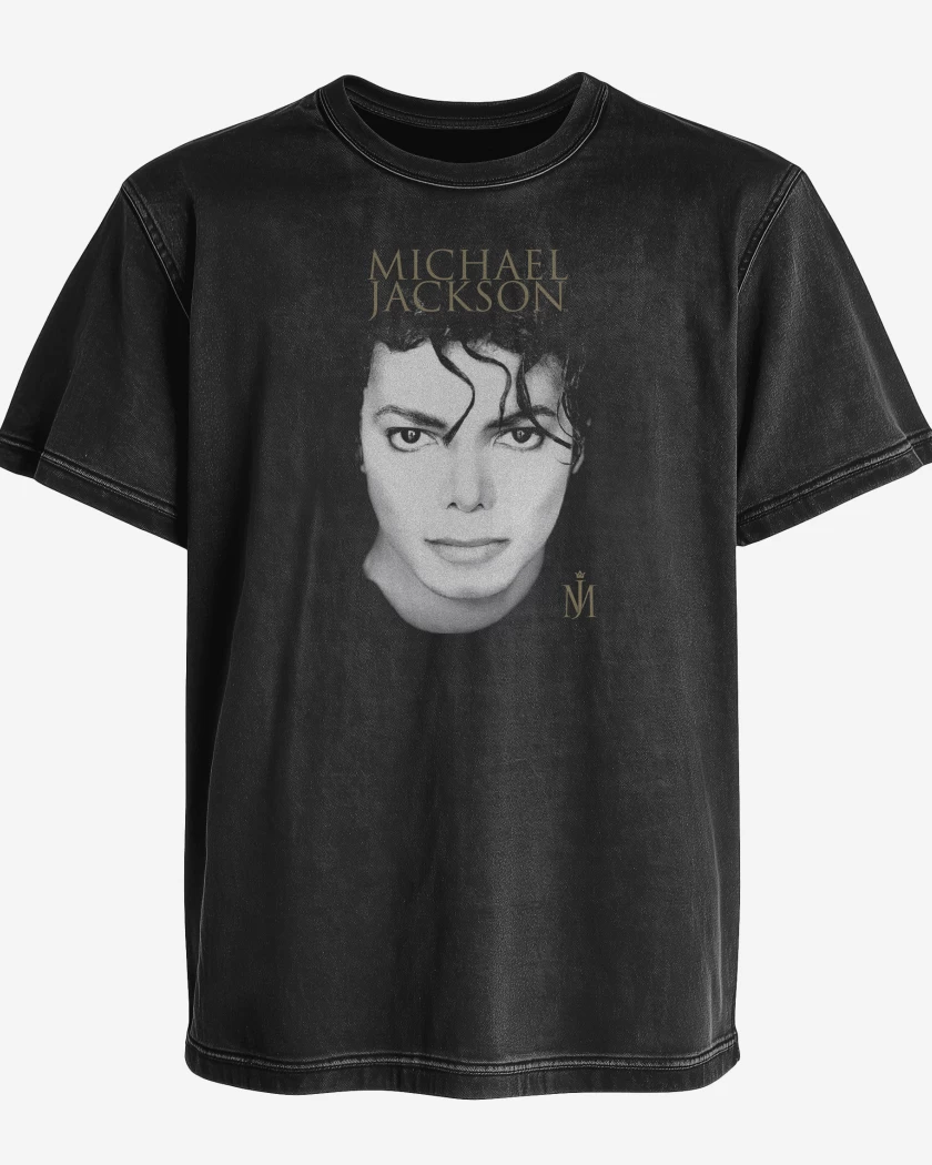 Polera desgastada Michael Jackson Face 