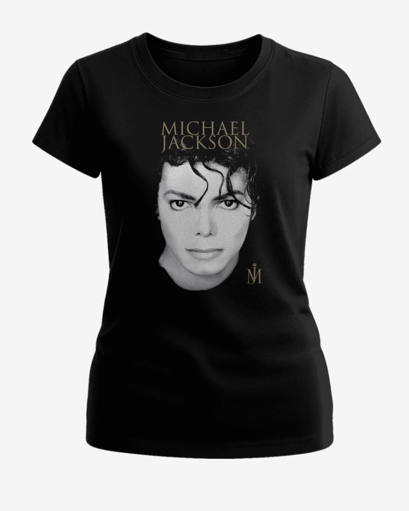 Polera de Mujer Negro de Michael Jackson Face 
