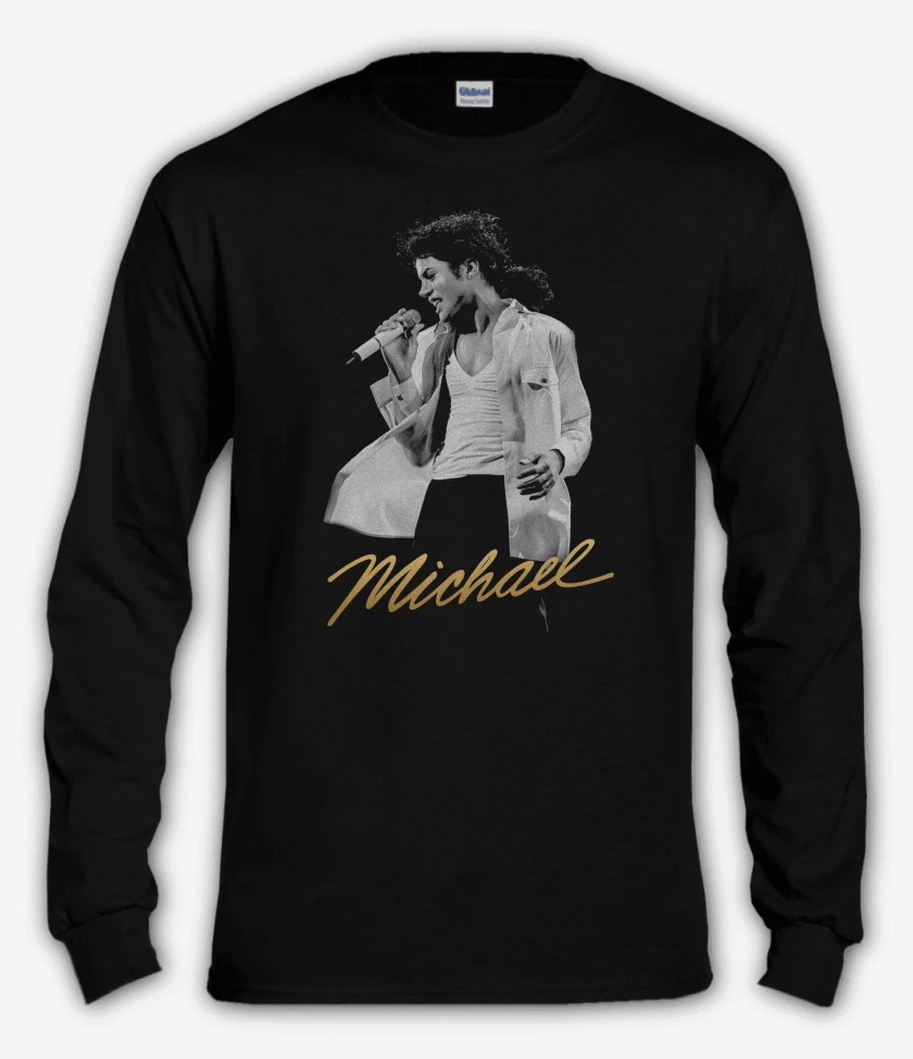 Polera manga larga Negro de Michael MJ