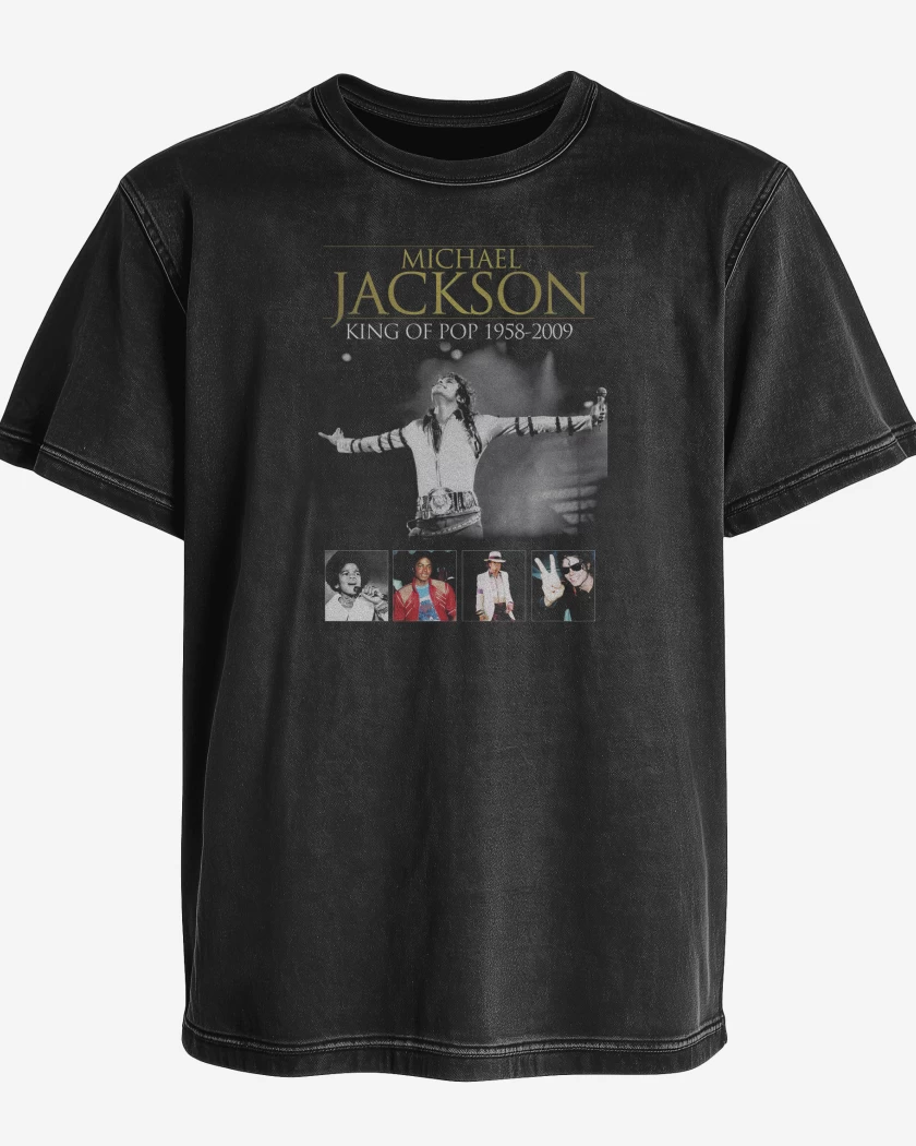 Polera desgastada Michael Jackson King Of Pop 